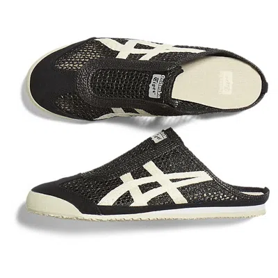 Pre-owned Onitsuka Tiger Authentic  Mexico 66 Sabot Black/cream 1183c123 001 Ship Fedex In Ivory
