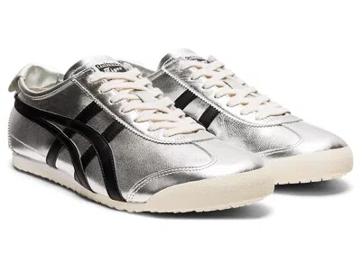 Pre-owned Onitsuka Tiger Authentic  Mexico 66 Silver Black Sneakers 1183b566 020 Ship Fedex