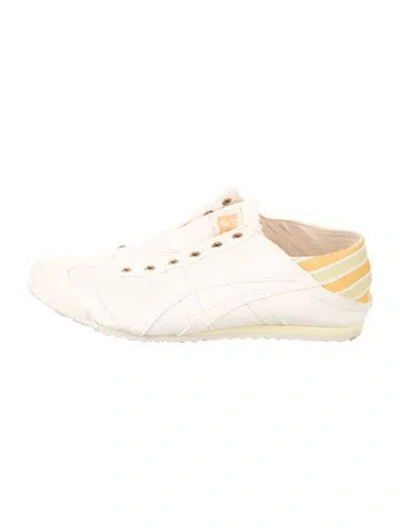Pre-owned Onitsuka Tiger Canvas Striped Sneakers In Neutral