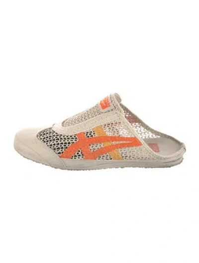 Pre-owned Onitsuka Tiger Colorblock Pattern Mules In Orange