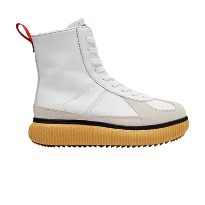 Pre-owned Onitsuka Tiger Delecity Boot 'white Fiery Red'