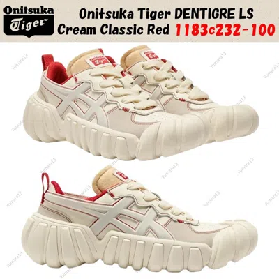 Pre-owned Onitsuka Tiger Dentigre Ls Cream Classic Red 1183c232-100 Us Men's 4-14 In White