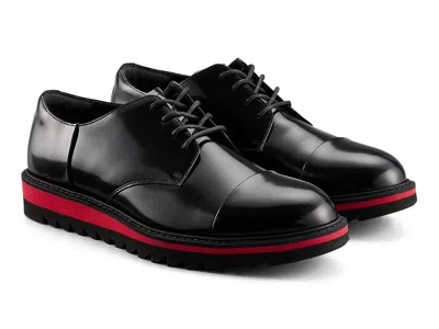 Pre-owned Onitsuka Tiger Derby Shoes 25.0cm Natural Leather Synthetic Fiber Japan In Black
