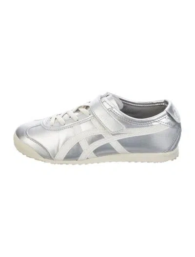Pre-owned Onitsuka Tiger Leather Athletic Sneakers In Neutrals/silver