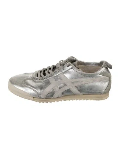 Pre-owned Onitsuka Tiger Leather Athletic Sneakers In Silver