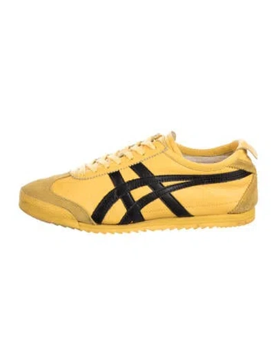 Pre-owned Onitsuka Tiger Leather Athletic Sneakers In Yellow