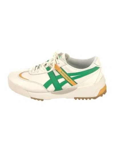 Pre-owned Onitsuka Tiger Leather Colorblock Pattern Sneakers In Neutral