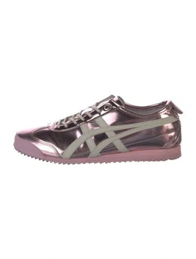 Pre-owned Onitsuka Tiger Leather Colorblock Pattern Sneakers In Purple