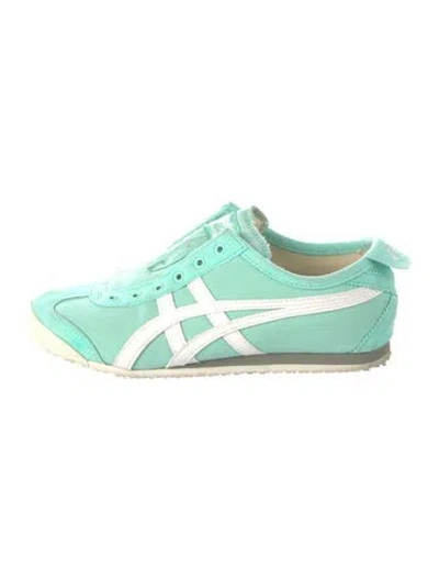 Pre-owned Onitsuka Tiger Leather Printed Sneakers In Green