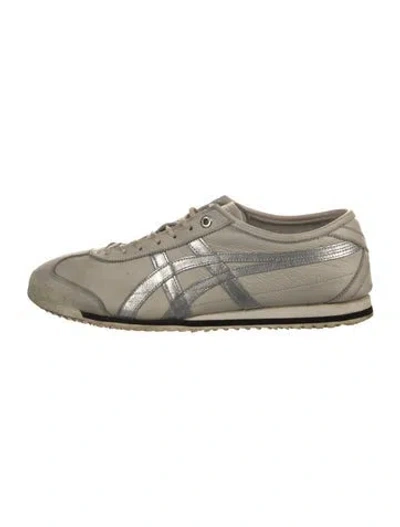 Pre-owned Onitsuka Tiger Leather Printed Sneakers In Neutral