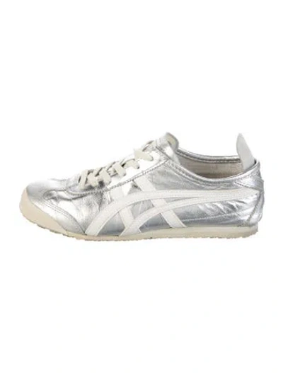 Pre-owned Onitsuka Tiger Leather Sneakers In Silver