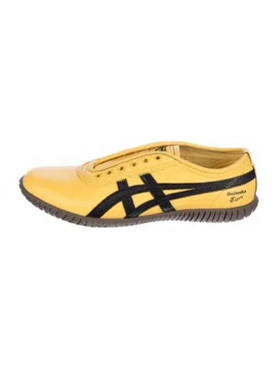 Pre-owned Onitsuka Tiger Leather Sneakers In Yellow