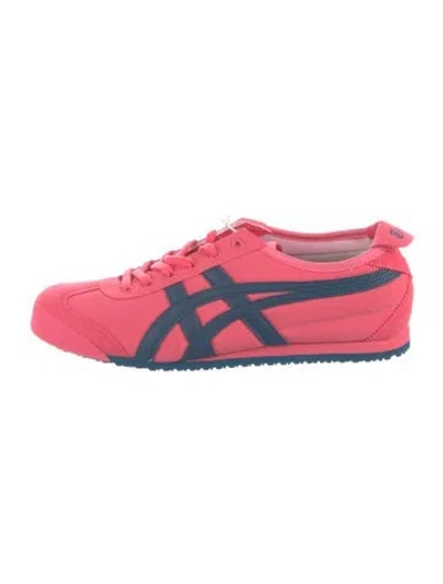 Pre-owned Onitsuka Tiger Leather Trim Embellishment Sneakers In Pink