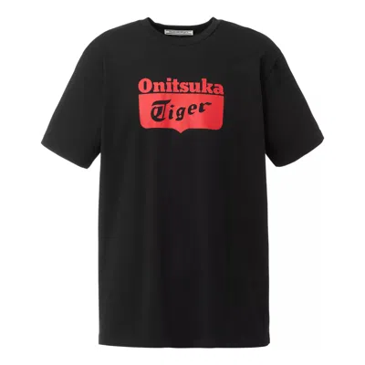 Onitsuka Tiger Logo T-shirt 'black Red' In Multi