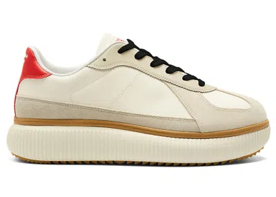 Pre-owned Onitsuka Tiger Men's  Delecity Sneakers In Cream/fiery Red In Multi