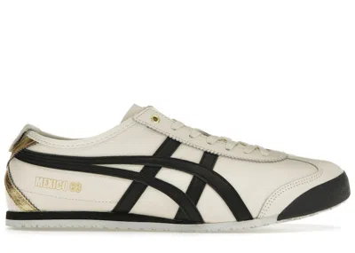 Pre-owned Onitsuka Tiger Men's  Mexico 66 Gold Sneakers In Cream/black