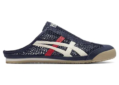 Pre-owned Onitsuka Tiger Men's  Mexico 66 Sabot Sneakers In Iron Navy Blue/cream In Multi