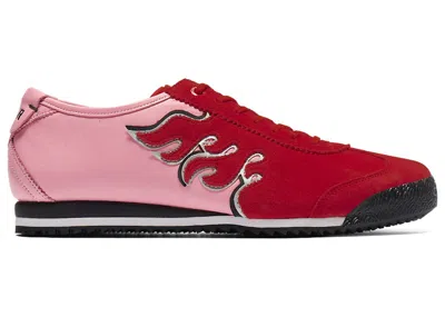 Pre-owned Onitsuka Tiger Men's  Mexico 66 Sd Flame Sneakers In Fiery Red/blossom Pink
