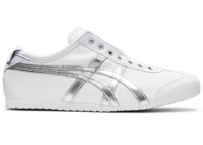 Pre-owned Onitsuka Tiger Men's  Mexico 66 Slipon Sneakers In White/pure Silver