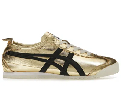 Pre-owned Onitsuka Tiger Men's  Mexico 66 Sneakers In Pure Gold/black In Multi