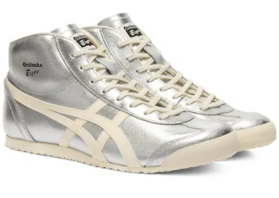 Pre-owned Onitsuka Tiger Men's  Mexico Mid Runner Sneakers In Silvler/cream