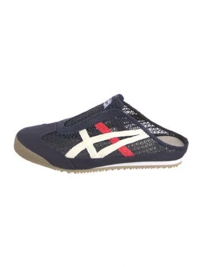 Pre-owned Onitsuka Tiger Mesh Graphic Print Mules In Blue