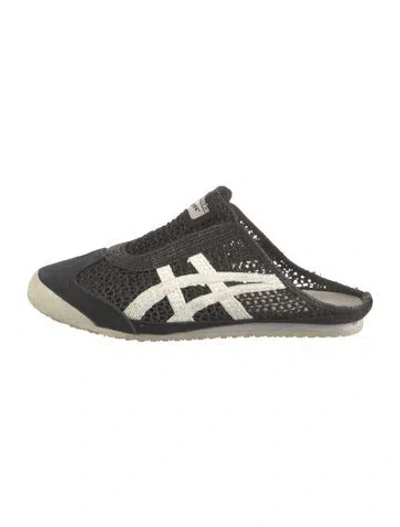 Pre-owned Onitsuka Tiger Mesh Mules In Black