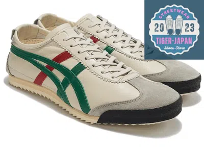 Pre-owned Onitsuka Tiger Mexico 66 Deluxe 1181a436 100 Cream Green Unisex Shoes
