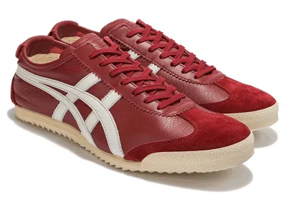 Pre-owned Onitsuka Tiger Mexico 66 Deluxe 1181a436 600 Burgudy White Unused Made In Japan