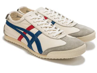 Pre-owned Onitsuka Tiger Mexico 66 Deluxe Nippon Made 1181a435 100 White Asics Blue