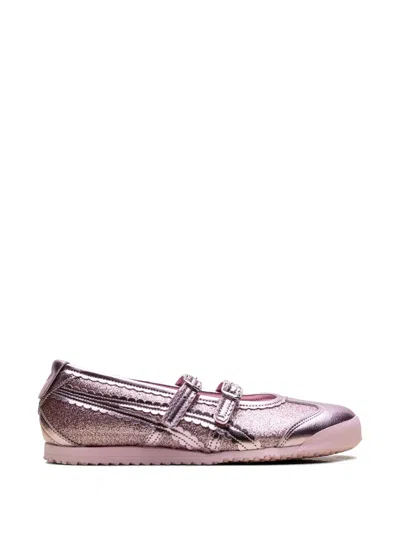 Onitsuka Tiger Mexico 66 Glitter Buckle Sneakers In Pink