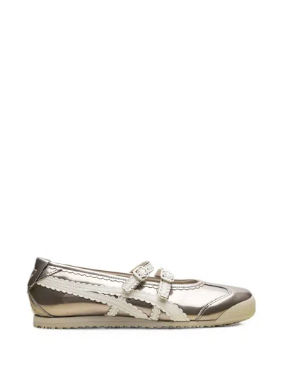 Onitsuka Tiger Mexico 66 Tgrs Scalloped Sneakers In Metallic