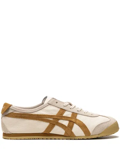Onitsuka Tiger Mexico 66 Vin "white/brown" Sneakers In Neutrals