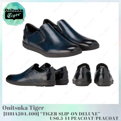 Pre-owned Onitsuka Tiger Nippon Made Tiger Slip-on Deluxe 1181a204-400 Unisex Peacoat In Peacoat/peacoat