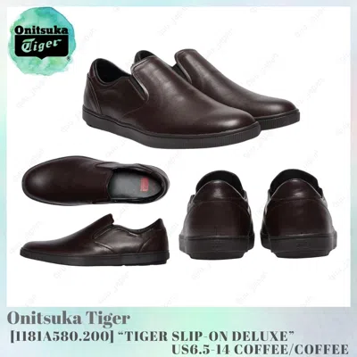 Pre-owned Onitsuka Tiger Nippon Made Tiger Slip-on Deluxe 1181a580-200 Unisex Coffee In Coffee/coffee