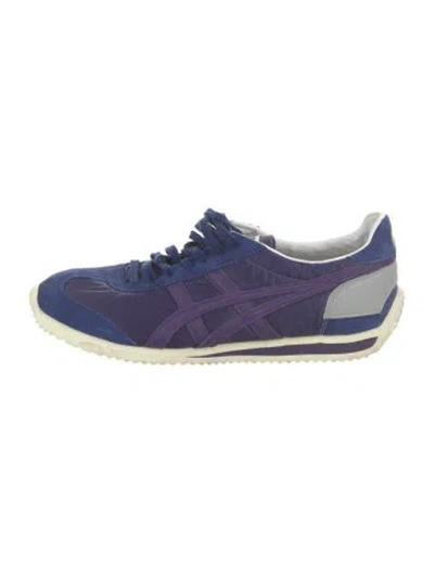 Pre-owned Onitsuka Tiger Nylon Colorblock Pattern Sneakers In Purple