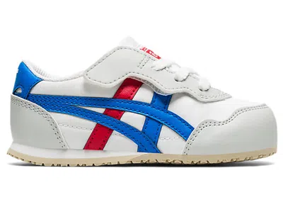 Pre-owned Onitsuka Tiger Serrano Red Sneakers In White/directoire Blue In Multi
