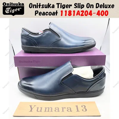Pre-owned Onitsuka Tiger Slip On Deluxe Peacoat 1181a204-400 Unisex Size In Blue