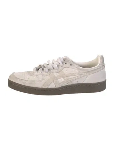 Pre-owned Onitsuka Tiger Suede Embroidered Accent Sneakers In Neutral