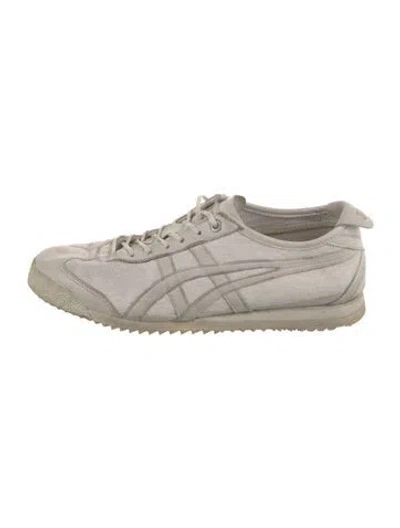 Pre-owned Onitsuka Tiger Suede Graphic Print Sneakers In Neutral