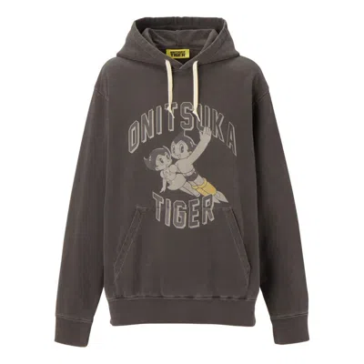 Onitsuka Tiger X Astro Boy Printed Hooded Top 'dark Grey' In Gray