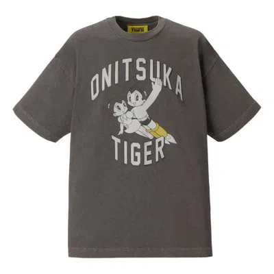 Onitsuka Tiger X Astro Boy Printed Loose Fit Top 'light Grey' In Gray