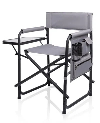 Oniva 24" Sports Chair With Side Table In Gray