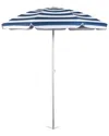Oniva 5.5ft Stripe Portable Beach Umbrella In Blue