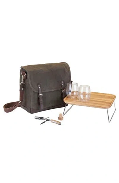 Oniva A Picnic Time Brand Picnic Time Adventure Wine Tote In Green