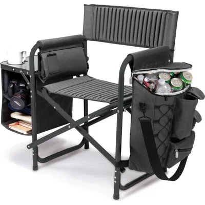Oniva A Picnic Time Brand Picnic Time Fusion Backpack Chair With Cooler In Black