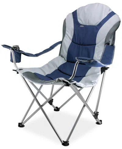 Oniva By Picnic Time Reclining Camp Chair In Blue