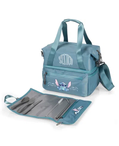 Oniva Disney Lilo And Stitch 16 Bottle Tarana Lunch Bag Cooler With Utensils Set In Blue