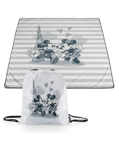 Oniva Disney Mickey Minnie Mouse Impresa Picnic Blanket, 60" X 50" In Gray