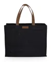 Oniva Market Waxed Canvas 14.75" Travel Tote In Black